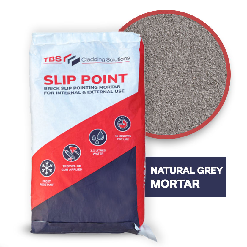 Slip-Point Grey Brick Slip Mortar