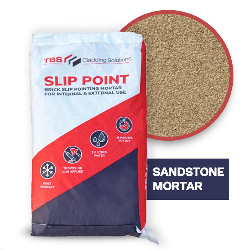 Slip-Point Sandstone Brick Slip Mortar